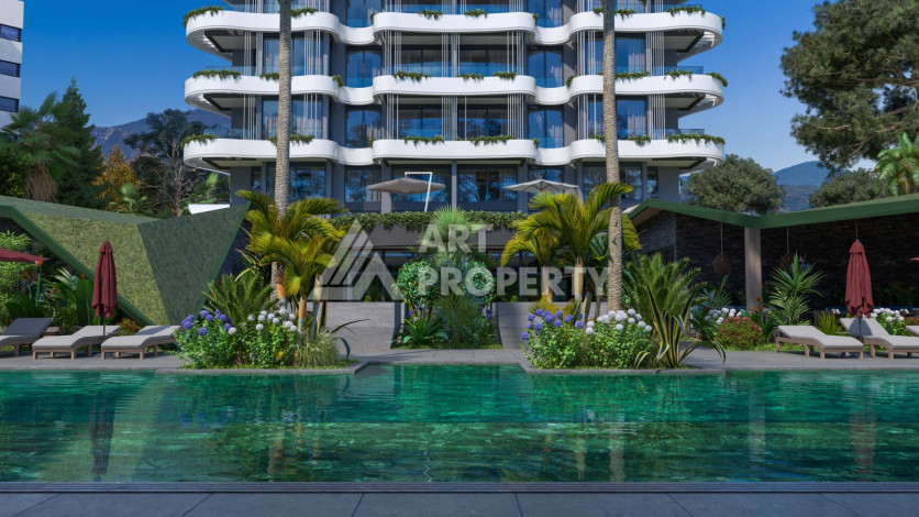 Квартира 2+1 на первой линии моря в комплексе премиум класса на завершающем этапе строительства! - Ракурс 3