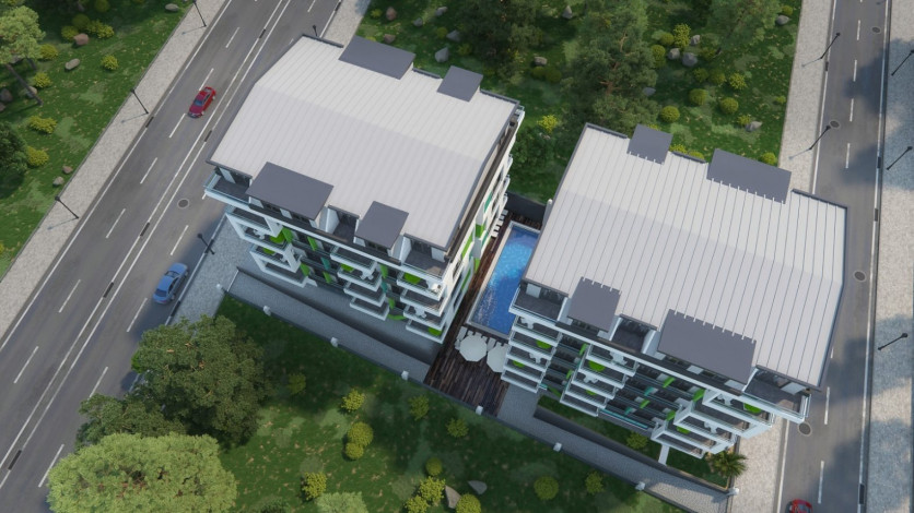 Квартиры в новом комплексе от надежного застройщика в Махмутларе, 45-135 м2 - Ракурс 2