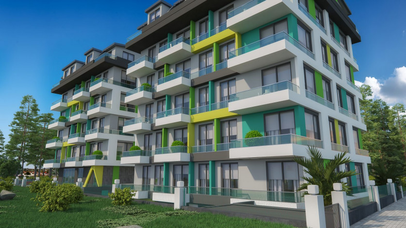 Квартиры в новом комплексе от надежного застройщика в Махмутларе, 45-135 м2 - Ракурс 5