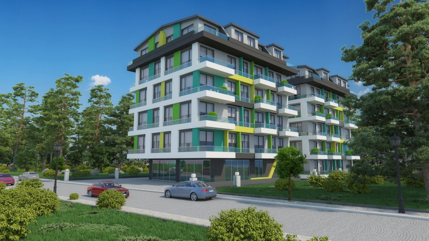 Квартиры в новом комплексе от надежного застройщика в Махмутларе, 45-135 м2 - Ракурс 6