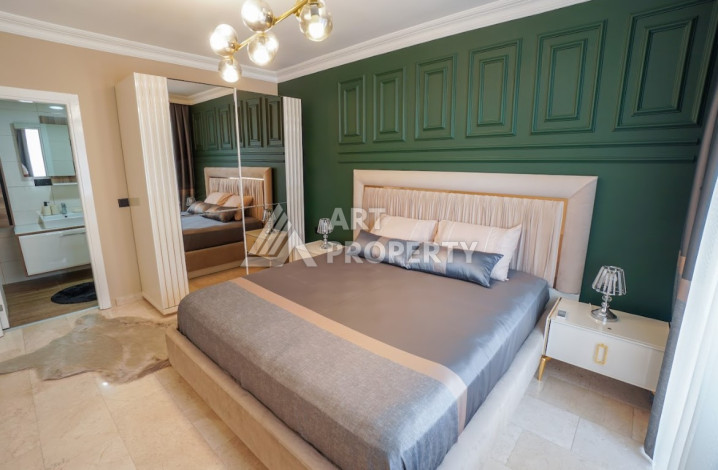 Дуплекс вблизи моря с дизайнерским ремонтом в районе Оба планировки 4+1, 160м2 - Ракурс 15