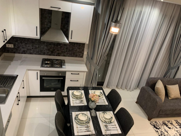 Меблированная квартира 2+1 на берегу Средиземного  моря в районе Каргыджак, 110 м2 - Ракурс 13