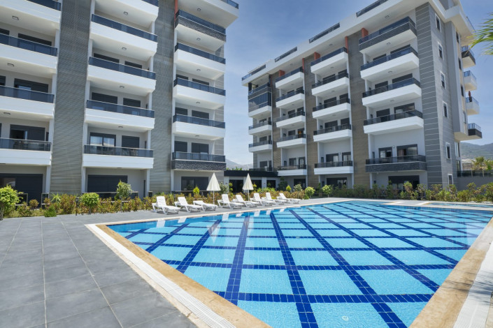 Меблированная квартира 2+1 на берегу Средиземного  моря в районе Каргыджак, 110 м2 - Ракурс 16