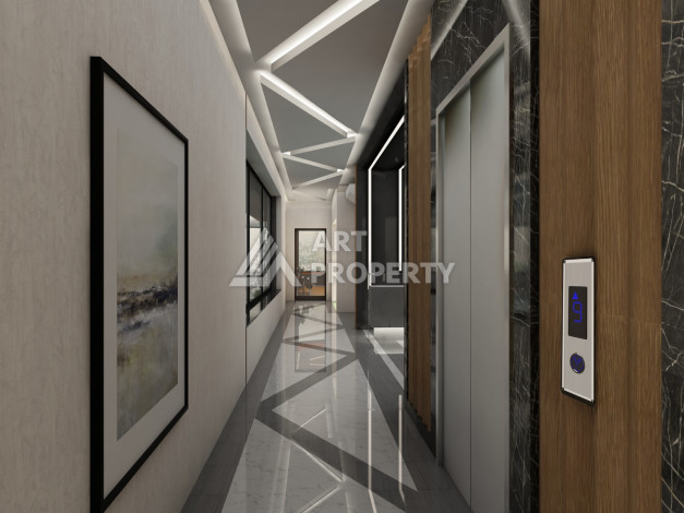 Апартаменты в центре Алании в комплексе с развитой инфраструктурой. Планировка 1+1, 50м2 - Ракурс 21