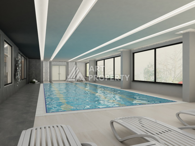 Апартаменты в центре Алании в комплексе с развитой инфраструктурой. Планировка 1+1, 50м2 - Ракурс 22