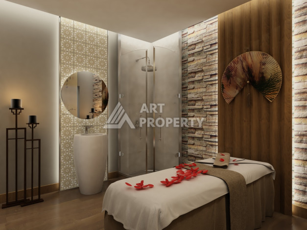 Апартаменты в центре Алании в комплексе с развитой инфраструктурой. Планировка 1+1, 50м2 - Ракурс 19