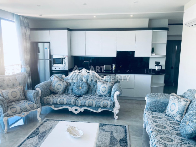 Меблированная квартира с видом на море планировки 2+1 в районе Махмутлар, 135м2 - Ракурс 4