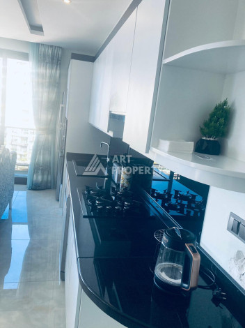 Меблированная квартира с видом на море планировки 2+1 в районе Махмутлар, 135м2 - Ракурс 5