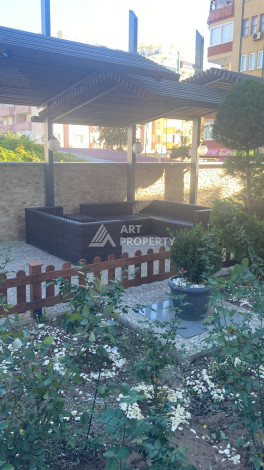 Меблированная квартира с видом на море планировки 2+1 в районе Махмутлар, 135м2 - Ракурс 17