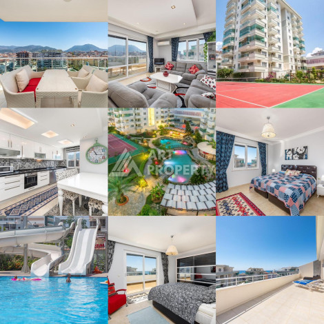 Пентхаус с потрясающим видом на море, горы и город в районе Тосмур, 250м2 - Ракурс 42