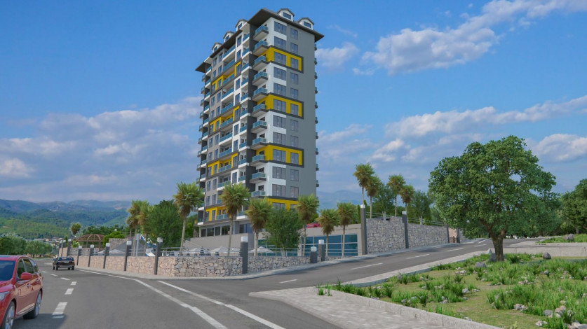 Комплекс на этапе строительства в тихом месте Махмутлара, 45-175 м2 - Ракурс 4