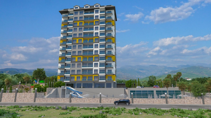 Комплекс на этапе строительства в тихом месте Махмутлара, 45-175 м2 - Ракурс 6