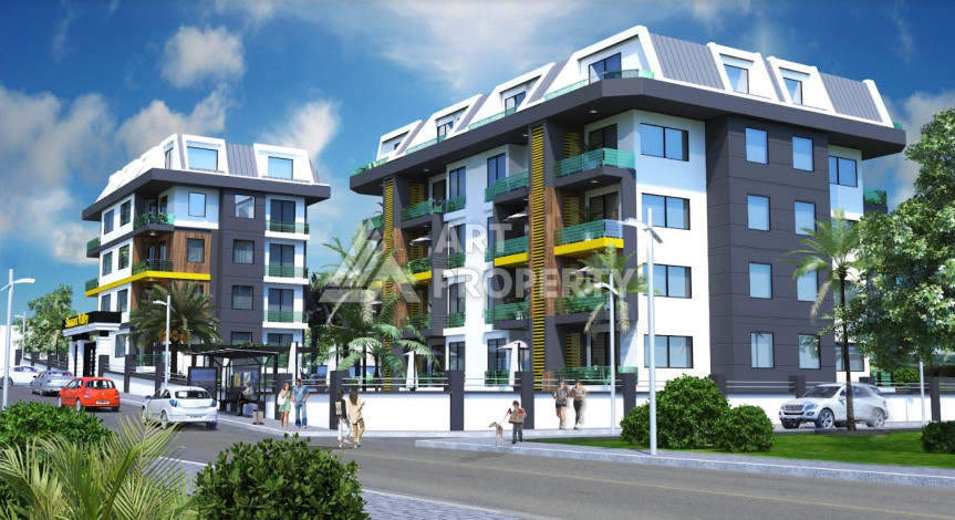 Квартира в новом жилом комплексе в элитном районе Кестель, планировка 1+1, 50м2 - Ракурс 3