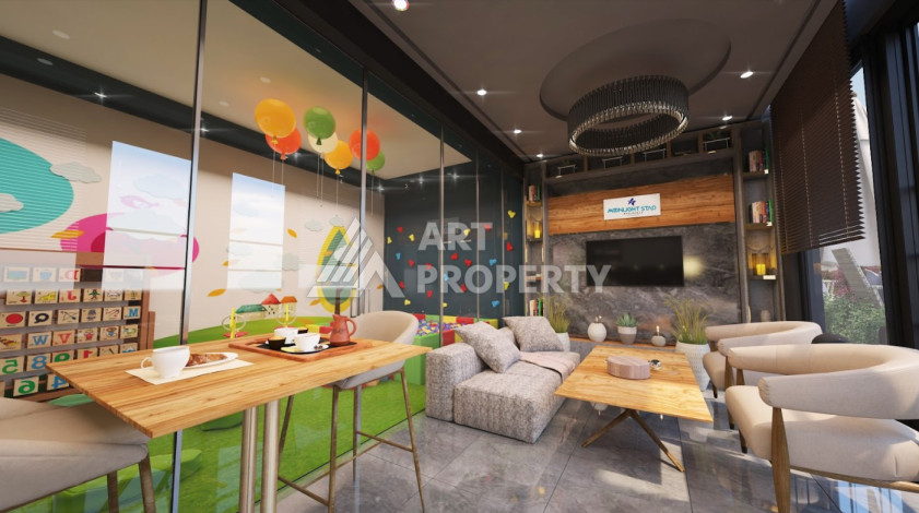 Апартаменты в новом комплексе в районе Авсаллар. Планировка 1+1, 43м2 - Ракурс 5