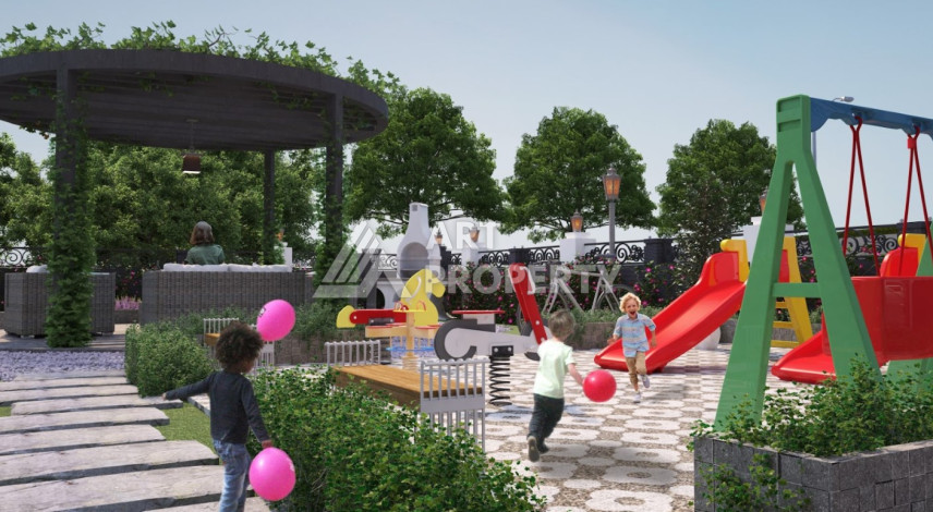 Квартира в строящемся жилом комплексе планировки 1+1, 43м2. Район Авсаллар - Ракурс 3