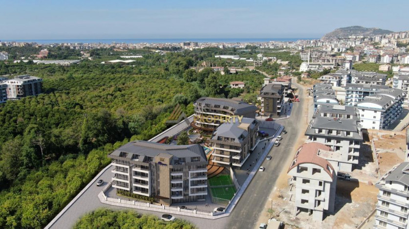 Грандиозный проект на стадии котлована в привлекательном районе Оба, Алания. - Ракурс 2