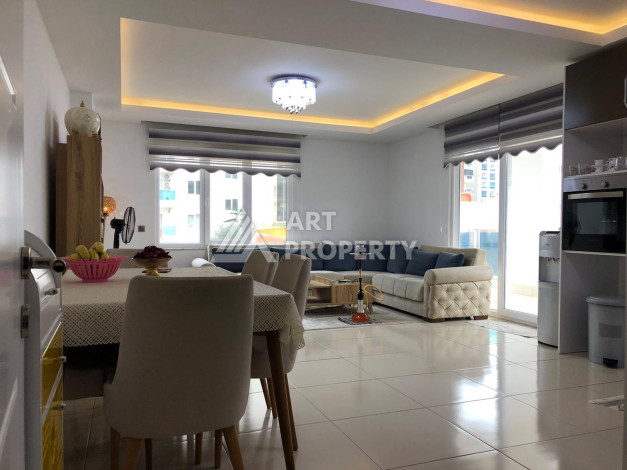 Меблированная квартира с видом на море планировки 2+1 в районе Махмутлар, 110м2 - Ракурс 3