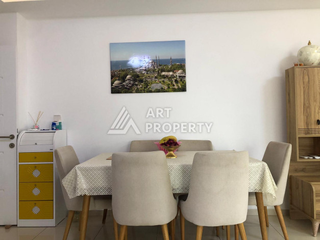 Меблированная квартира с видом на море планировки 2+1 в районе Махмутлар, 110м2 - Ракурс 4