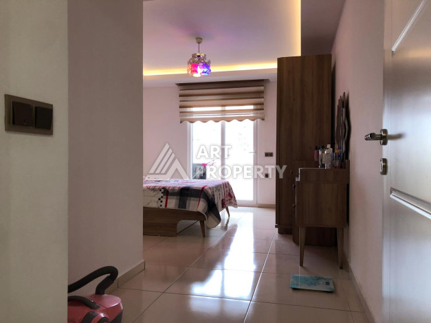 Меблированная квартира с видом на море планировки 2+1 в районе Махмутлар, 110м2 - Ракурс 8