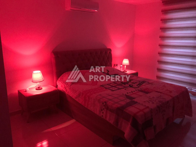 Меблированная квартира с видом на море планировки 2+1 в районе Махмутлар, 110м2 - Ракурс 12