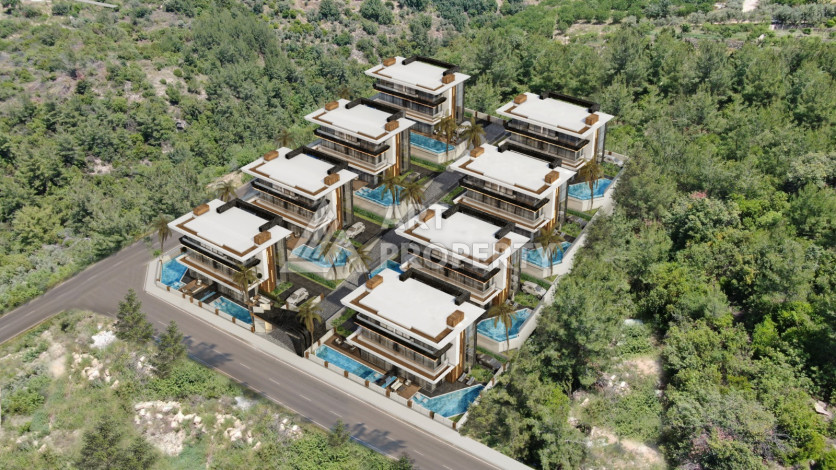 Элитный проект вилл планировки 3+1 в районе Кызылджашехир махалле, Аланья - Ракурс 2