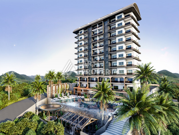 Новый проект в удобной локации, 950метров от моря в районе Махмутлар. - Ракурс 4