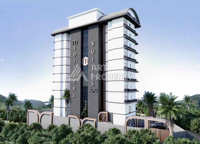 Новый проект в удобной локации, 950метров от моря в районе Махмутлар. - Ракурс 9