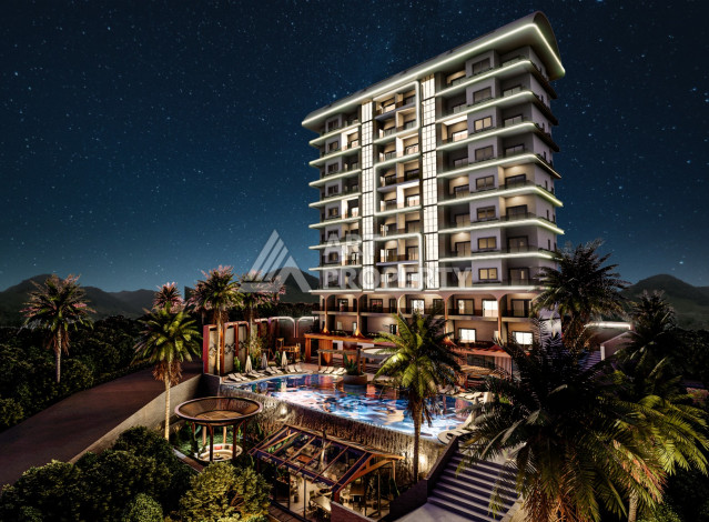 Новый проект в удобной локации, 950метров от моря в районе Махмутлар. - Ракурс 11