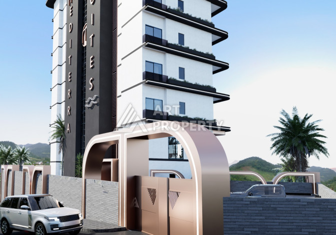 Новый проект в удобной локации, 950метров от моря в районе Махмутлар. - Ракурс 13