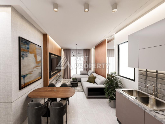 Новый проект в удобной локации, 950метров от моря в районе Махмутлар. - Ракурс 15