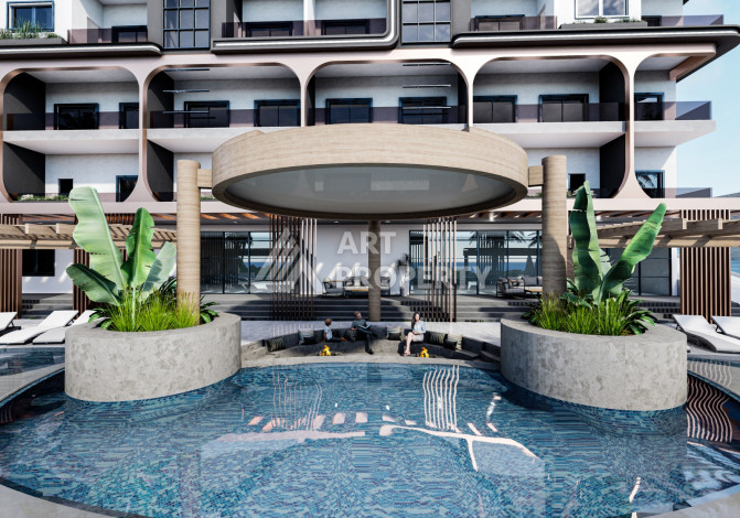 Новый проект в удобной локации, 950метров от моря в районе Махмутлар. - Ракурс 26