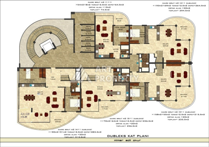 Шикарный Пентхаус 4+1 на первой береговой линии - Ракурс 41