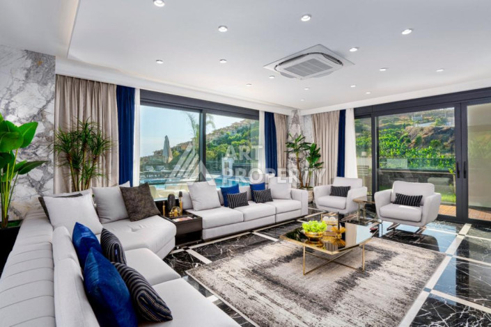 Шикарная видовая вилла 3+2  в районе Кыргыджак с хорошей мебелью и всем необходимым для комфортного проживания - Ракурс 12