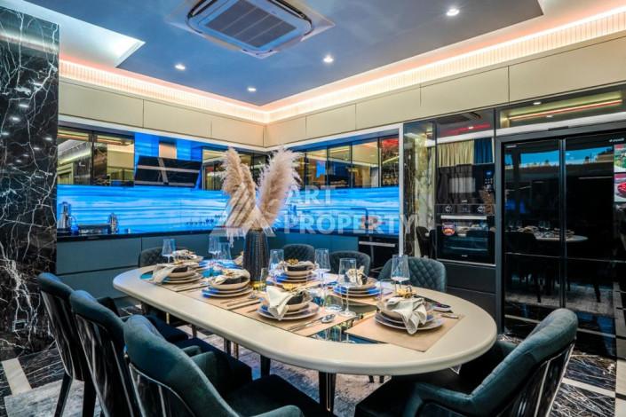 Шикарная видовая вилла 3+2  в районе Кыргыджак с хорошей мебелью и всем необходимым для комфортного проживания - Ракурс 17