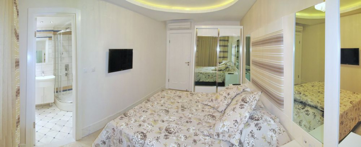 Квартиры 2+1 и 3+1 в уникальном месте на первой линии у пляжа Клеопатры! 120 м2 - Ракурс 86
