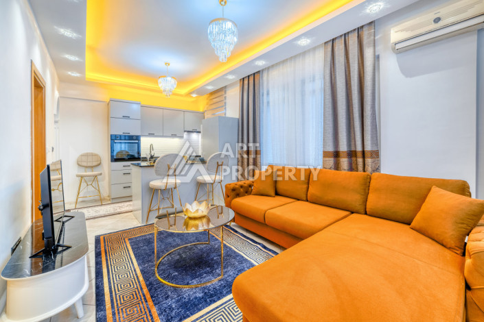 Двухкомнатная квартира с мебелью в жилом доме городского типа - центр Алании в 50 метрах от моря - Ракурс 14