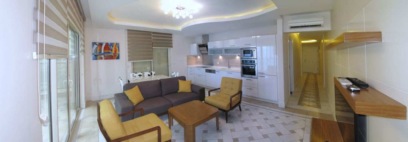 Квартиры 2+1 и 3+1 в уникальном месте на первой линии у пляжа Клеопатры! 120 м2 - Ракурс 88
