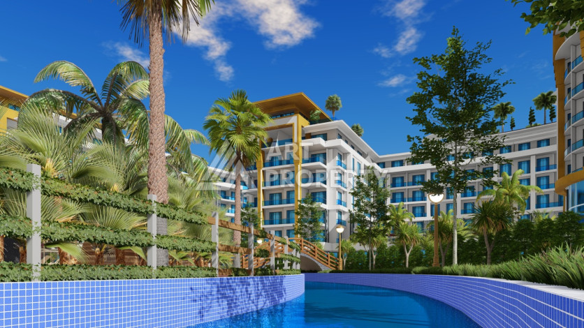 Квартира 1+1 грандиозном проекте на этапе строительства в районе Тюрклер! - Ракурс 8