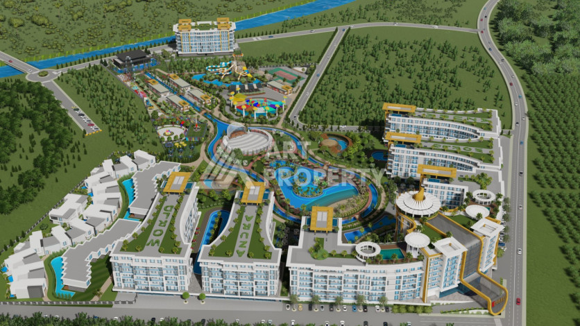 Квартира 1+1 грандиозном проекте на этапе строительства в районе Тюрклер! - Ракурс 27