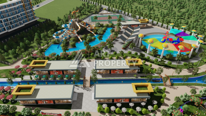 Квартира 1+1 грандиозном проекте на этапе строительства в районе Тюрклер! - Ракурс 33