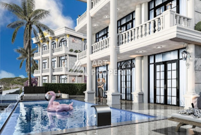 Элитный проект вилл планировки 3+1, 4+1 в районе Бекташ, Аланья - Ракурс 2