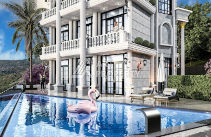 Элитный проект вилл планировки 3+1, 4+1 в районе Бекташ, Аланья - Ракурс 3