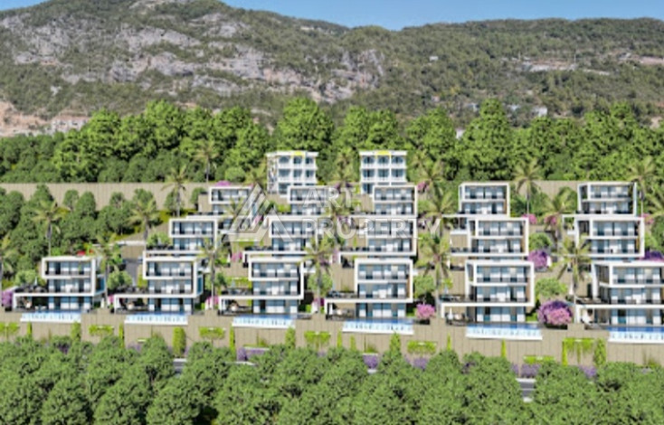 Элитный проект вилл планировки 3+1, 4+1 в районе Бекташ, Аланья - Ракурс 5