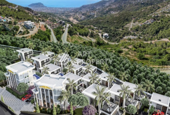 Элитный проект вилл планировки 3+1, 4+1 в районе Бекташ, Аланья - Ракурс 11