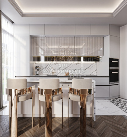 Элитный проект вилл планировки 3+1, 4+1 в районе Бекташ, Аланья - Ракурс 17