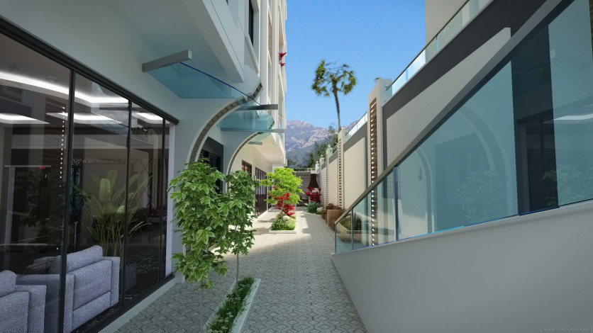 Двухуровневая квартира 3+1 в новом доме в 350 метрах от Средиземного моря, Махмутлар, Аланья - Ракурс 7