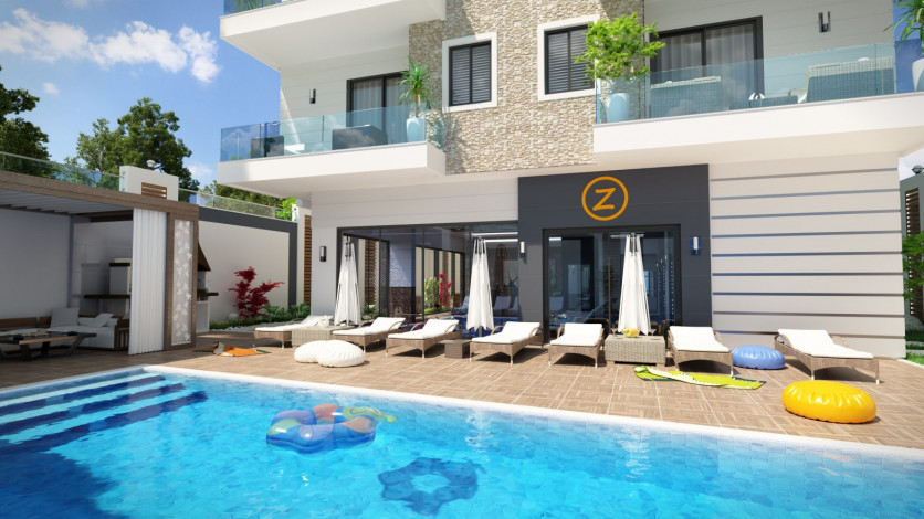 Двухуровневая квартира 3+1 в новом доме в 350 метрах от Средиземного моря, Махмутлар, Аланья - Ракурс 10