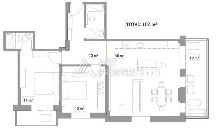 Меблированная квартира в районе Авсаллар - Ракурс 19