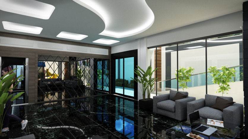 Двухуровневая квартира 3+1 в новом доме в 350 метрах от Средиземного моря, Махмутлар, Аланья - Ракурс 20