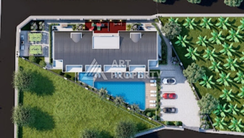 Новый проект уютного жилого комплекса с инфраструктурой в районе Джикджилли - Ракурс 7